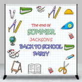 Lofaris Stationery White Custom Name Back To School Backdrop